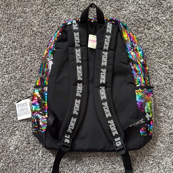 Pink Victoria’s Secret Sequin Campus Backpack - Picture 2 of 6
